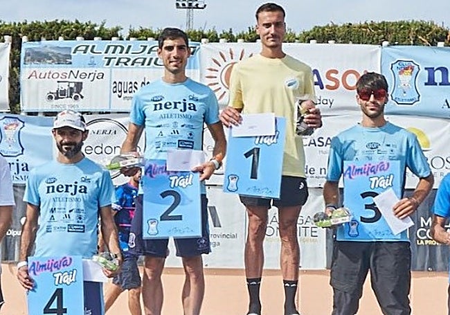 Imagen del podio masculino en la prueba de 23 kilómetros.