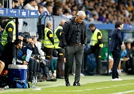 Pellicer, cabizbajo tras el segundo gol del Córdoba.