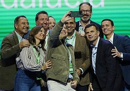 Navarro y Moreno junto al resto de presidentes provinciales del PP.