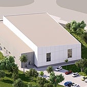 Recreación del proyecto del futuro centro de gimnasia deportiva.