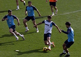Arriaza, durante un entrenamiento de puertas abiertas de la temporada pasada.