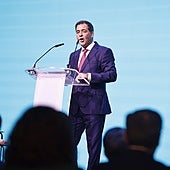 Juan Manuel Rosillo, presidente de la ACP, durante la inauguración del Simed.