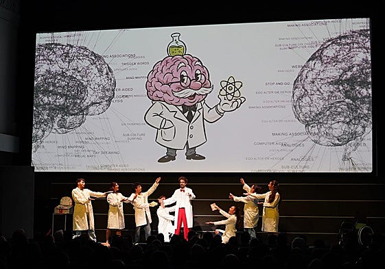 Un momento del número musical de la inauguración que fue dirigida e interpretada por alumnos de la ESAD.