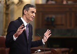 Pedro Sánchez, el pasado miércoles en el Congreso de los diputados.