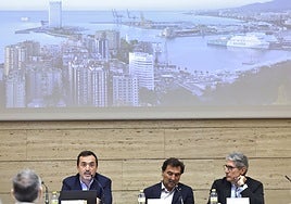 Rodrigo Antón, Jordi Ferrer y Jorge Mañas, durante la presentación.