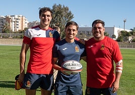 Los malagueños Carmona, Rueda y Miejimolle.