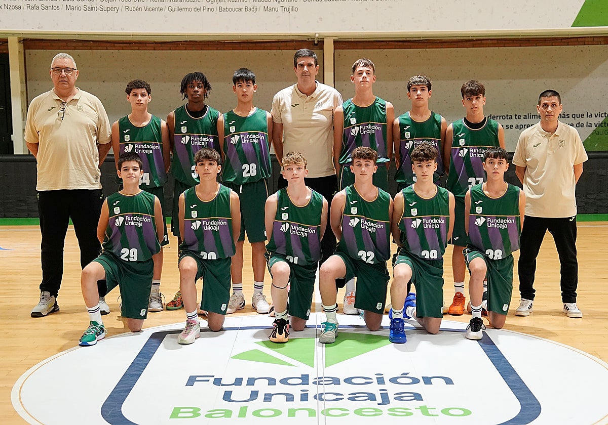 Equipo infantil del Unicaja que participará en la Minicopa.