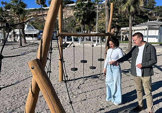 Imagen de una de las nuevas zonas deportivas en la playa de Burriana.