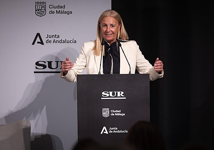 Amelia Martínez, durante la clausura.