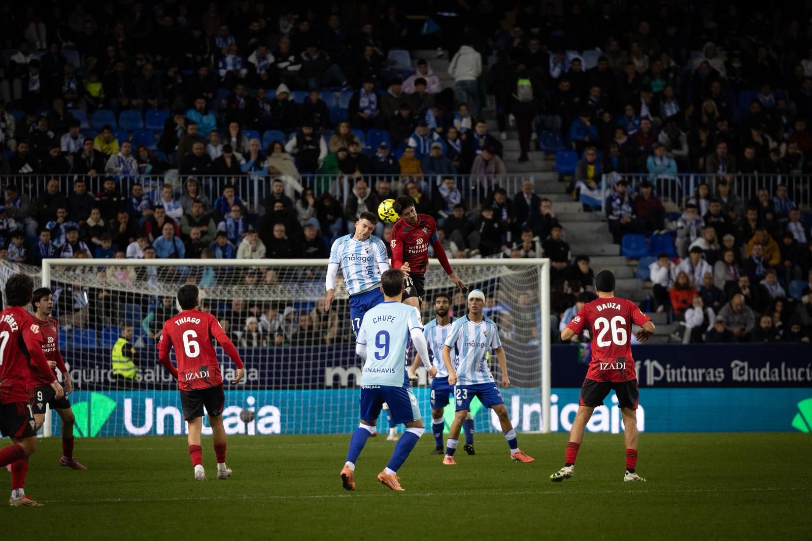 El Málaga-Mirandés, en imágenes