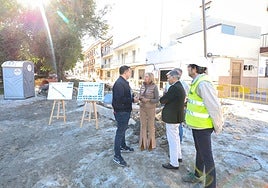 La alcaldesa, Ángeles Muñoz, y el teniente de alcalde sampedreño, Javier García, han visitado los trabajos.