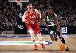 Dani Pérez y Kendrick Perry en el último Manresa-Unicaja.