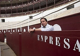 Garzón, en una imagen de archivo, en uno de los burladeros del callejón de La Malagueta.