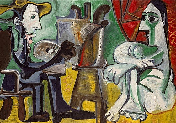 'El pintor y la modelo' (1963), de Pablo Picasso, un tema que también trató 'Munch'.