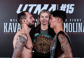 Kavaliauskas y Molina, cara a cara en el pesaje.