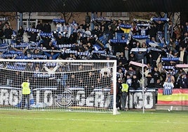 Aficionados del Talavera, en El Prado.