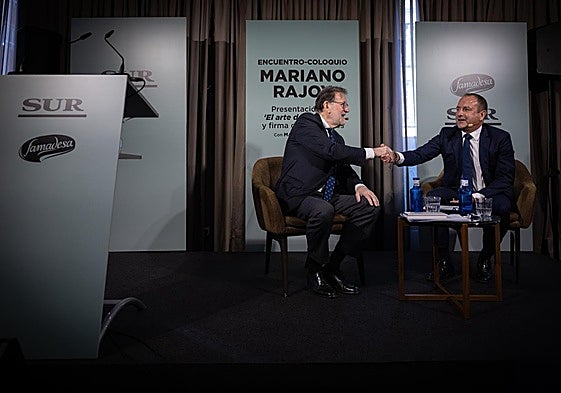 Rajoy junto a Castillo durante su participación en el encuentro organizado por SUR.