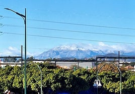 Aspecto nevado de los picos de la Sierra de las Nieves.