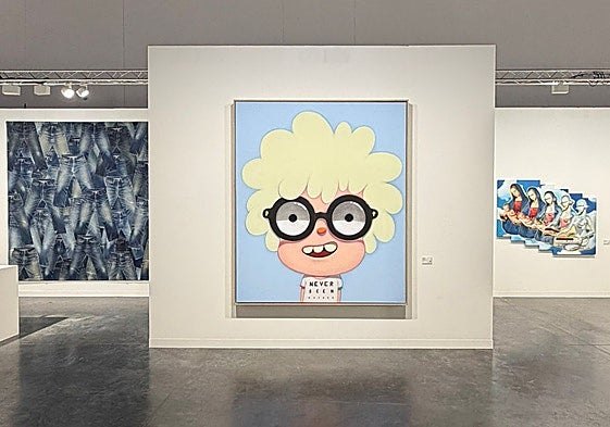 La obra de más de dos metros 'Never Seen Before', en Art Basel Miami, que se inauguró este miércoles.