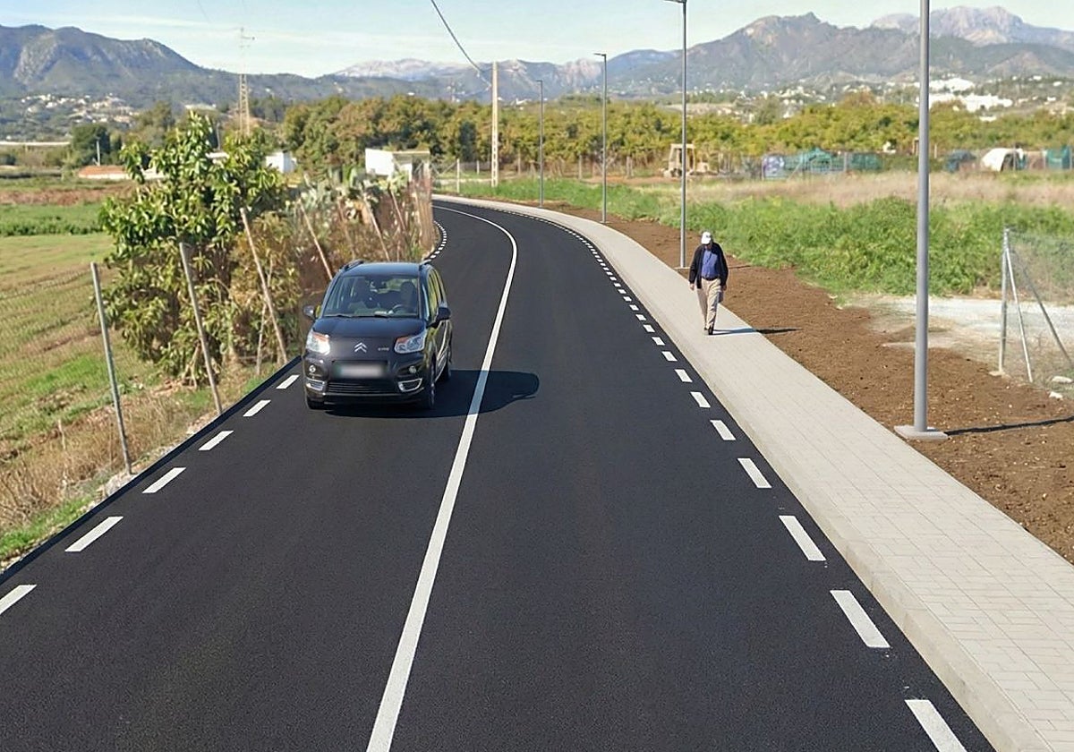 Recreación virtual de cómo quedará el Camino de la Fábrica tras su remodelación.