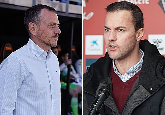 Alberto González, entrenador, y Víctor Varela, consejero consultivo, los dos malagueños en el Albacete.