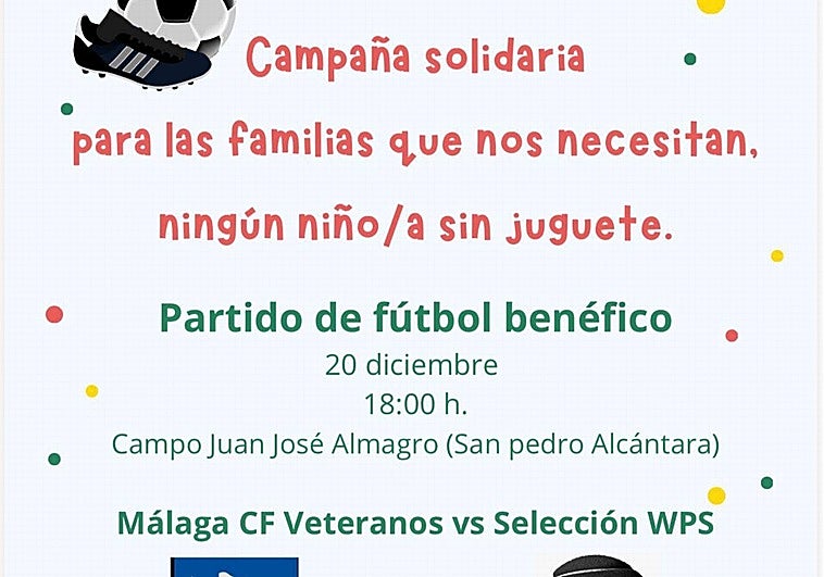 Marbella impulsa junto a Rotary Club San Pedro una campaña de recogida de juguetes con un partido de fútbol benéfico