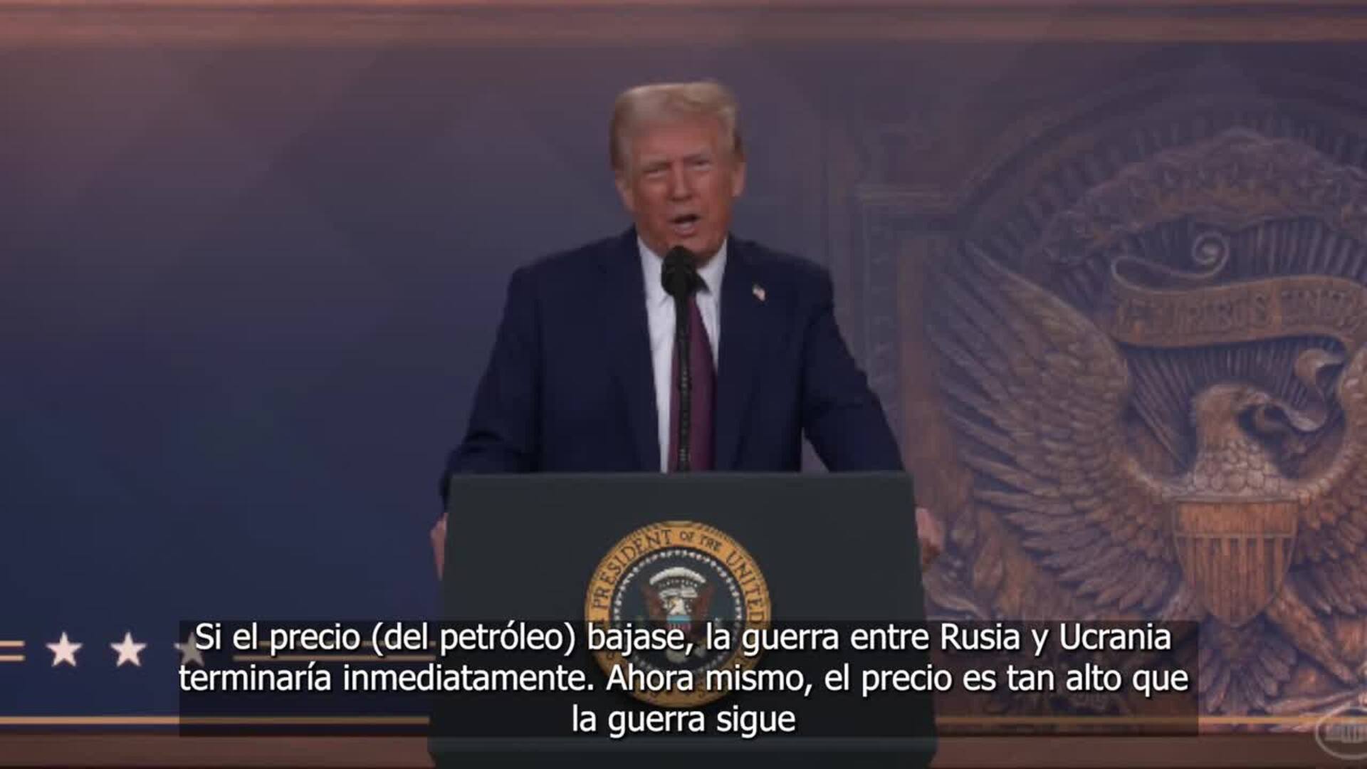 Trump espera verse con Putin y sugiere que la guerra terminaría si baja el precio del petróleo