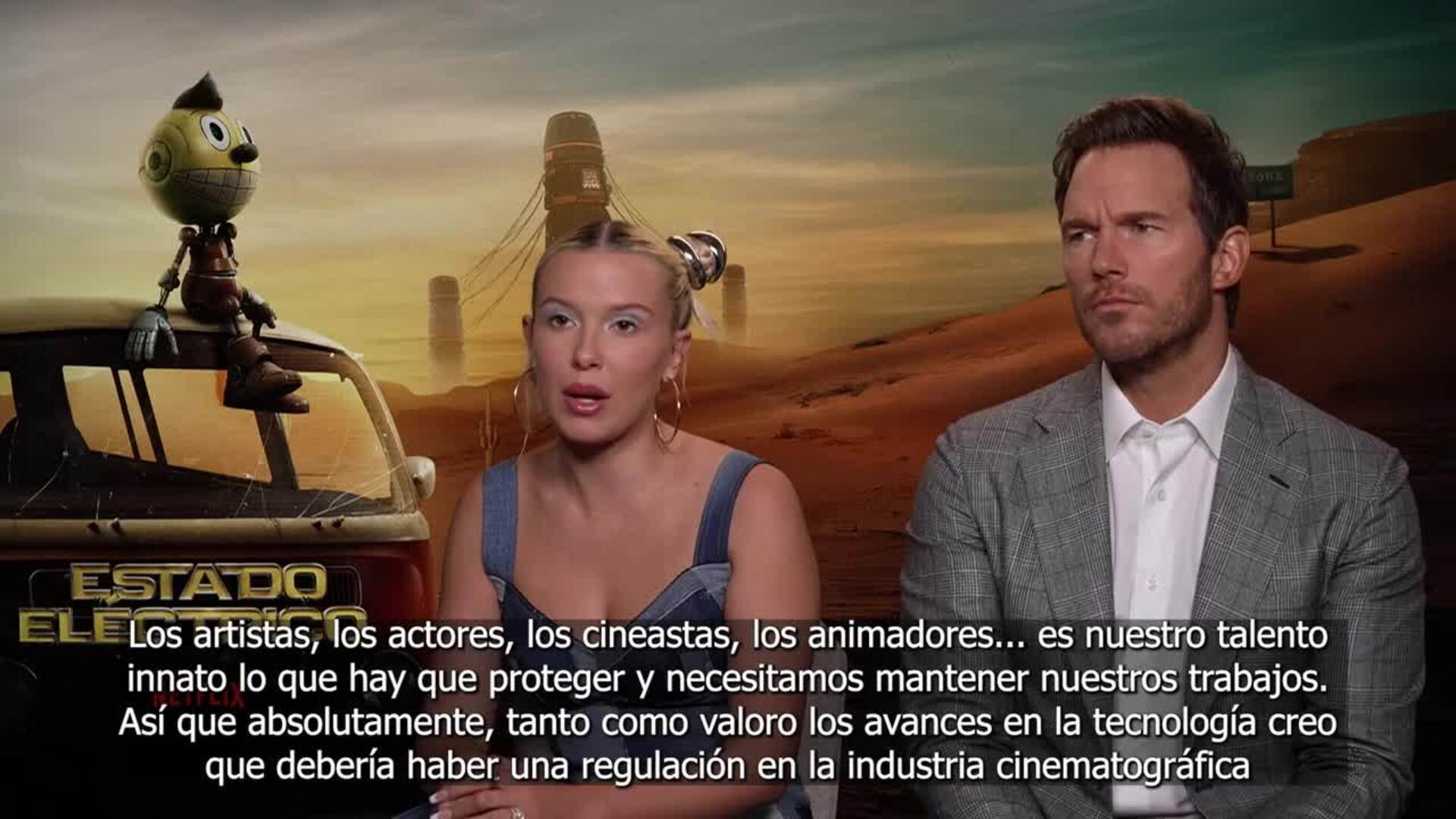 Millie Bobby Brown y Chris Pratt protagonizan la superproducción de Netflix 'Estado eléctrico'
