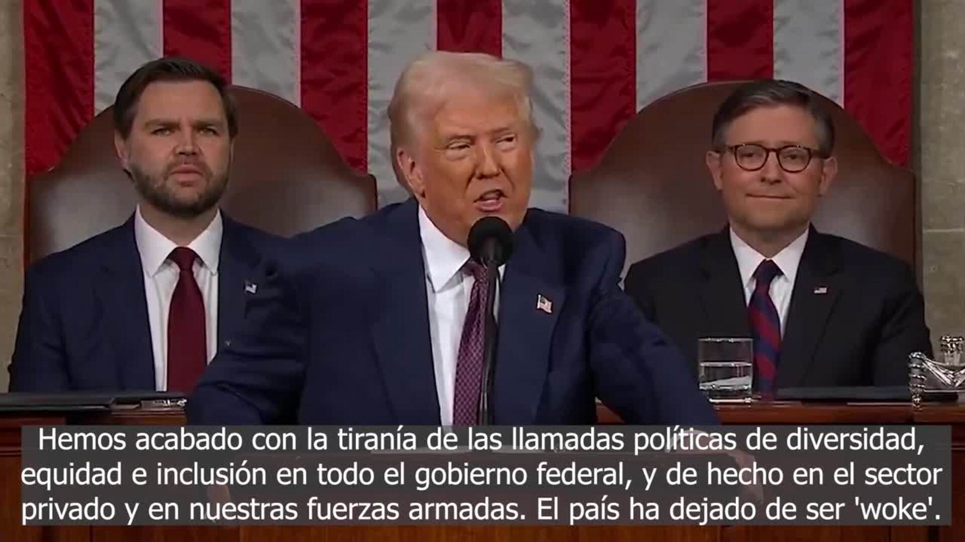 Trump saca pecho de sus políticas: "El país ha dejado de ser 'woke'"