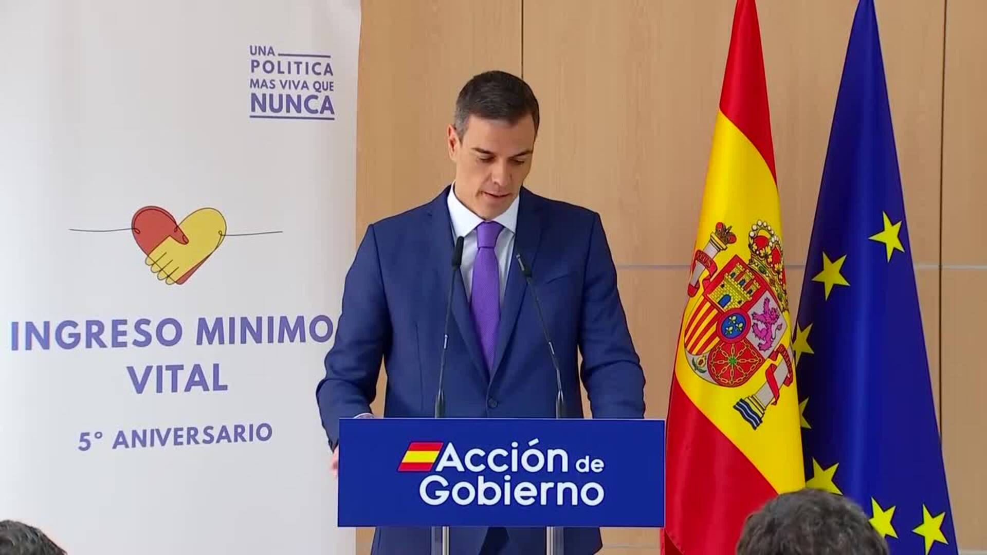 Sánchez reivindica el IMV ante la "indiferencia" y pide compromiso a CCAA