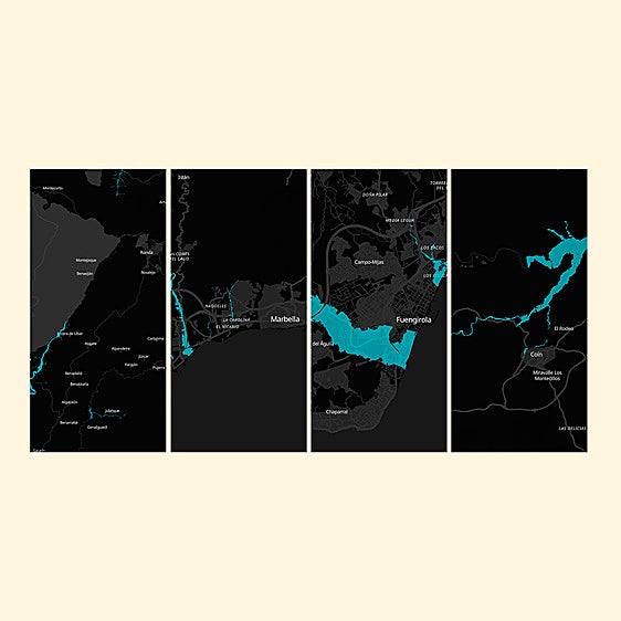Mapa | Las zonas de la provincia de Málaga con mayor peligro de inundación