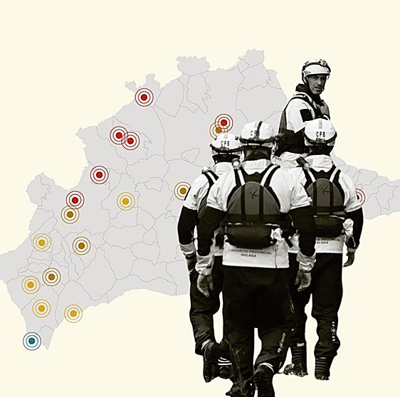 El mapa de las incidencias de la borrasca Leonardo a su paso por la provincia