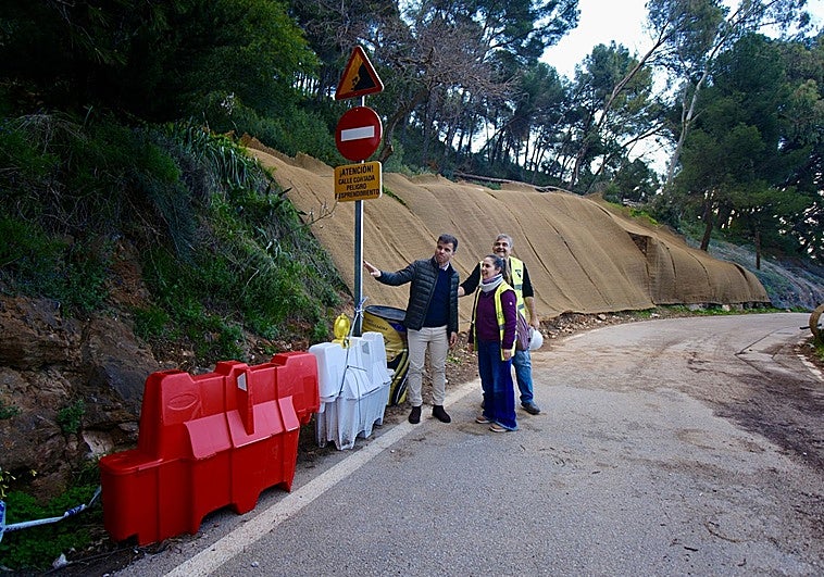 Marbella reabrirá al tráfico en una semana la carretera del Chorreadero tras una actuación urgente para estabilizar el talud