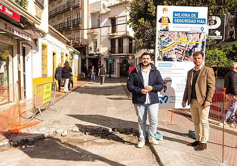 Marbella inicia la segunda fase de la renovación del pavimento de las calles Huerta Chica y Castillejos