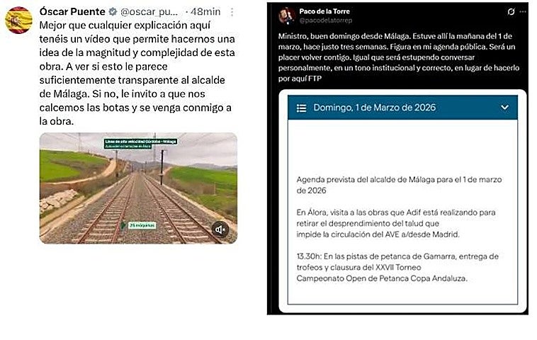 Puente reta al alcalde a visitar las obras causantes de la crisis ferroviaria