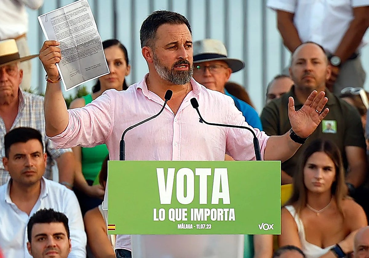Santiago Abascal presentará en Málaga las listas de Vox a las elecciones andaluzas | Diario Sur