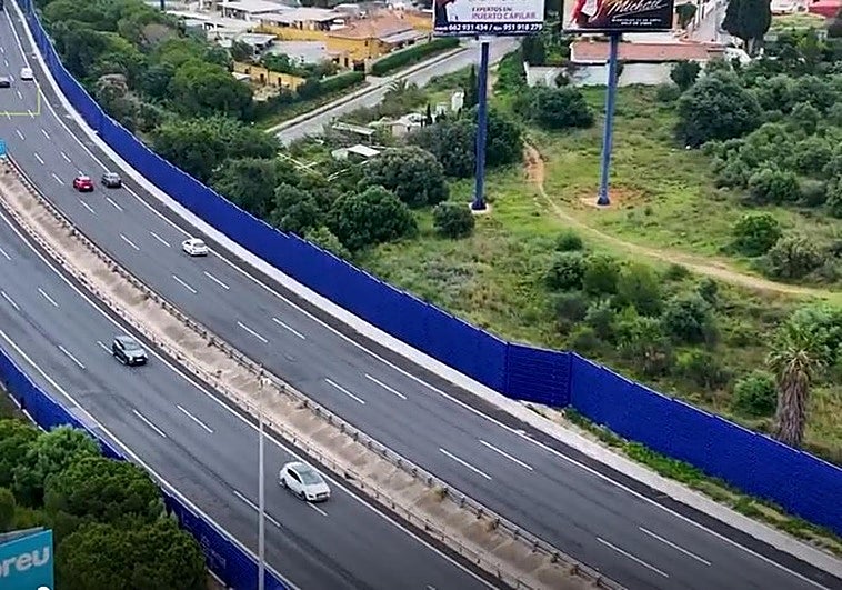 3,3 millones para tres pantallas antirruido en la autovía entre Málaga y Torremolinos