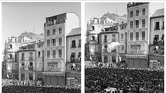 Estampas de Málaga | Paracaídas sobre Málaga