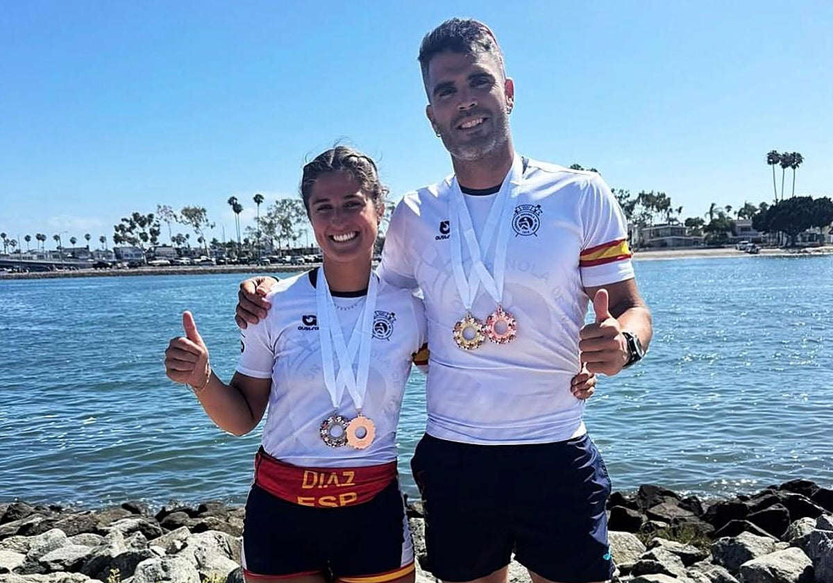 Adrián Miramón y Teresa Díaz se prueban en el escenario de los Juegos Olímpicos de Los Ángeles