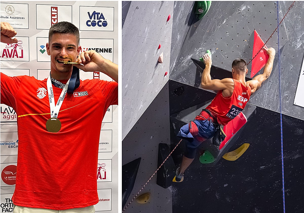 Doble corona de Rubén Roldán, campeón de Europa y de la Copa del Mundo de Francia en paraescalada