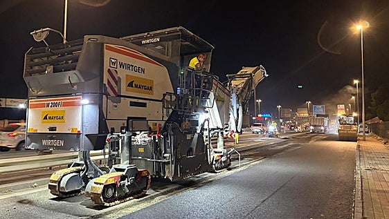 Empiezan las obras para reasfaltar la autovía A-357 en su acceso a Málaga