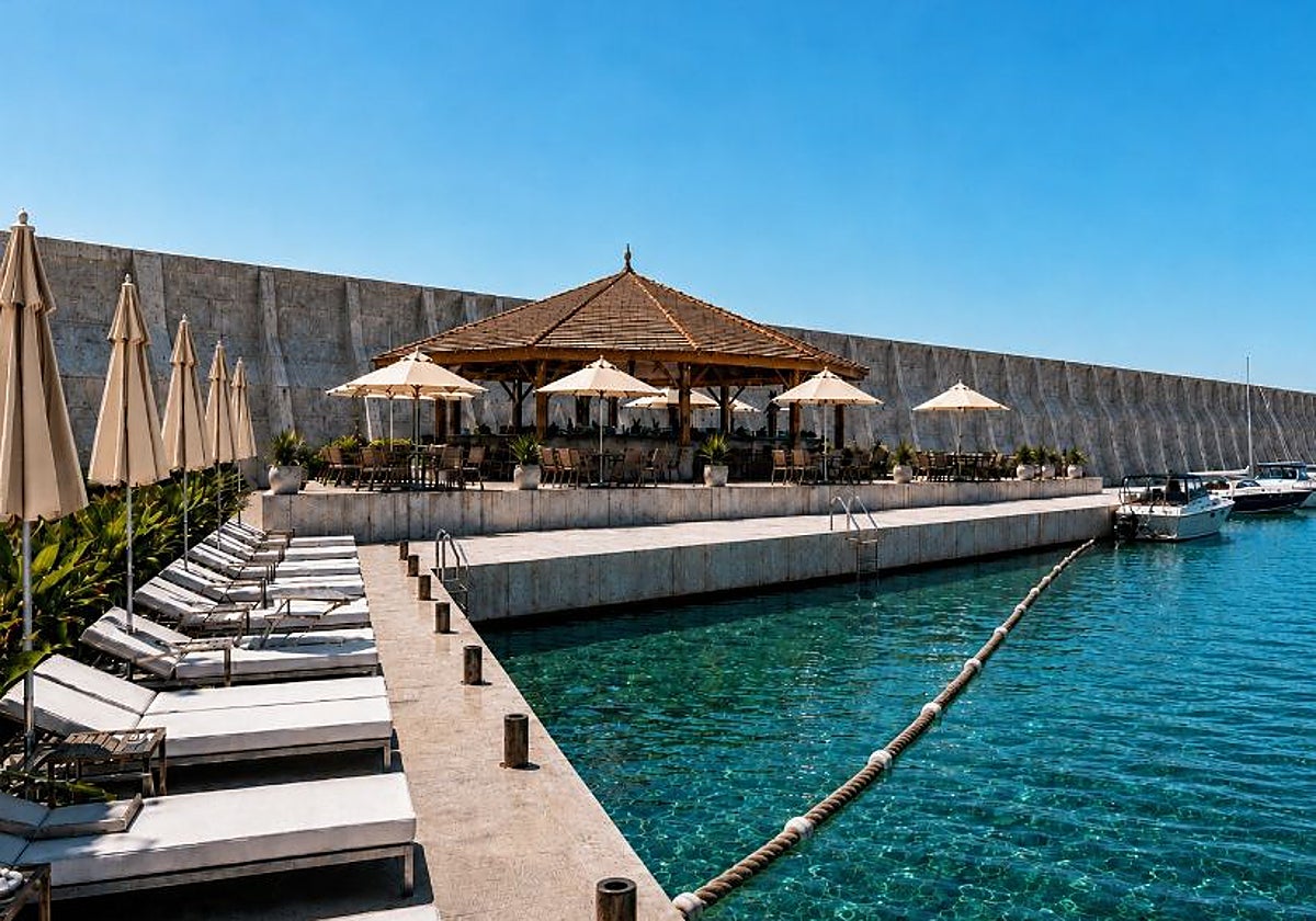 El Real Club Mediterráneo proyecta una piscina de agua de mar y un chiringuito en la marina