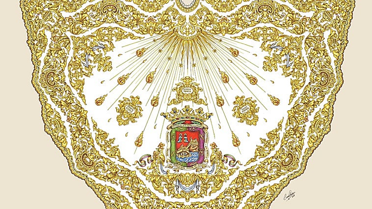 La Cofradía del Rocío presenta el diseño del manto que lucirá la Novia de Málaga durante su procesión de Pentecostés