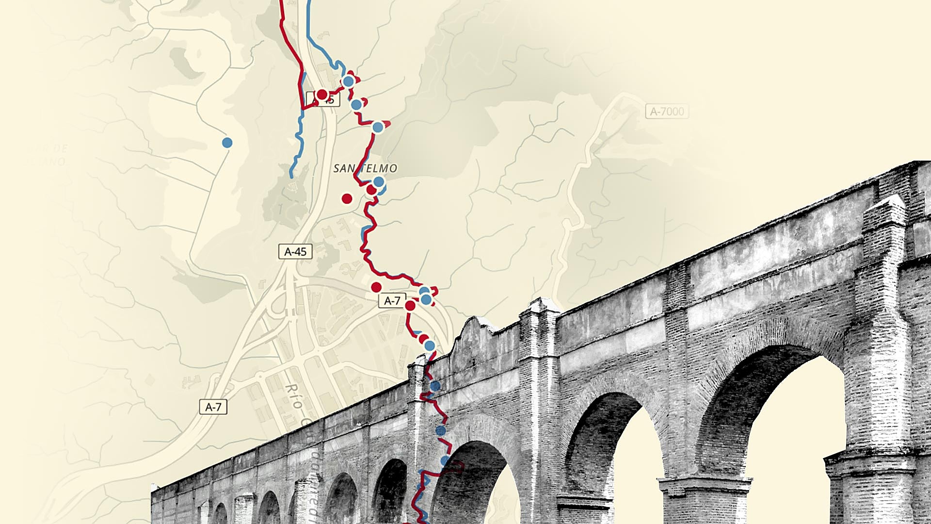 Málaga cifra en 71 millones el proyecto para conectar la ciudad con la cuenca del Guadalmedina