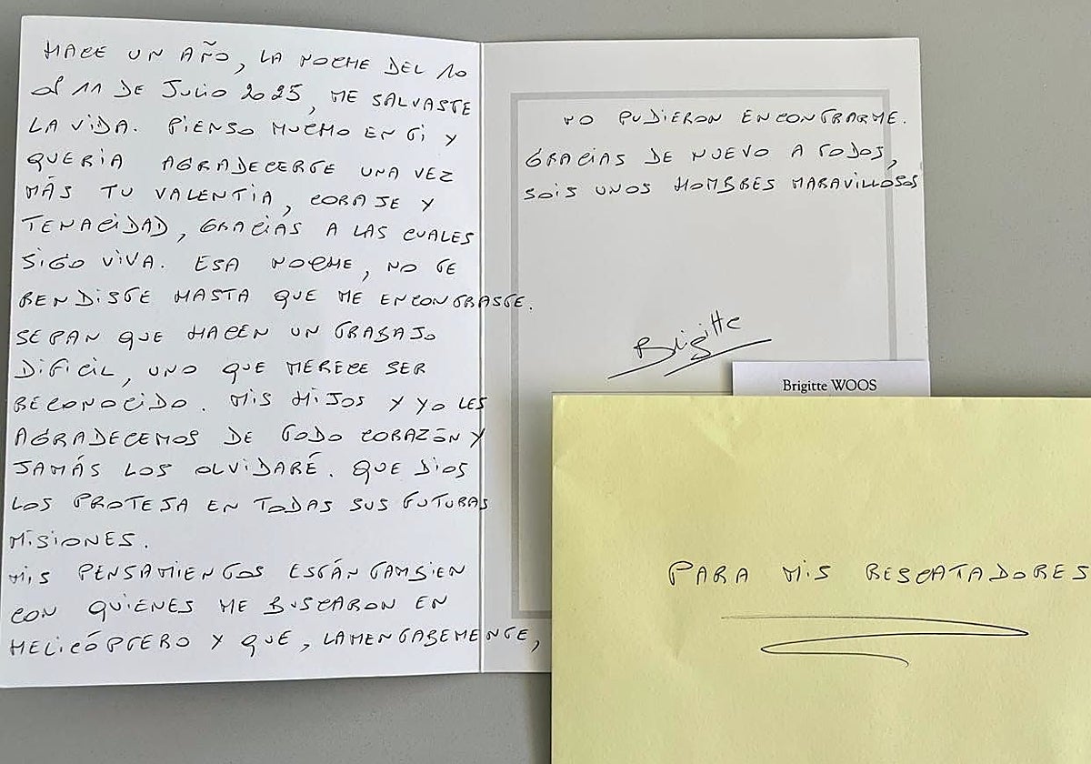 «Esa noche no os rendisteis»: la emotiva carta de Brigitte a los marineros que le salvaron la vida en Manilva
