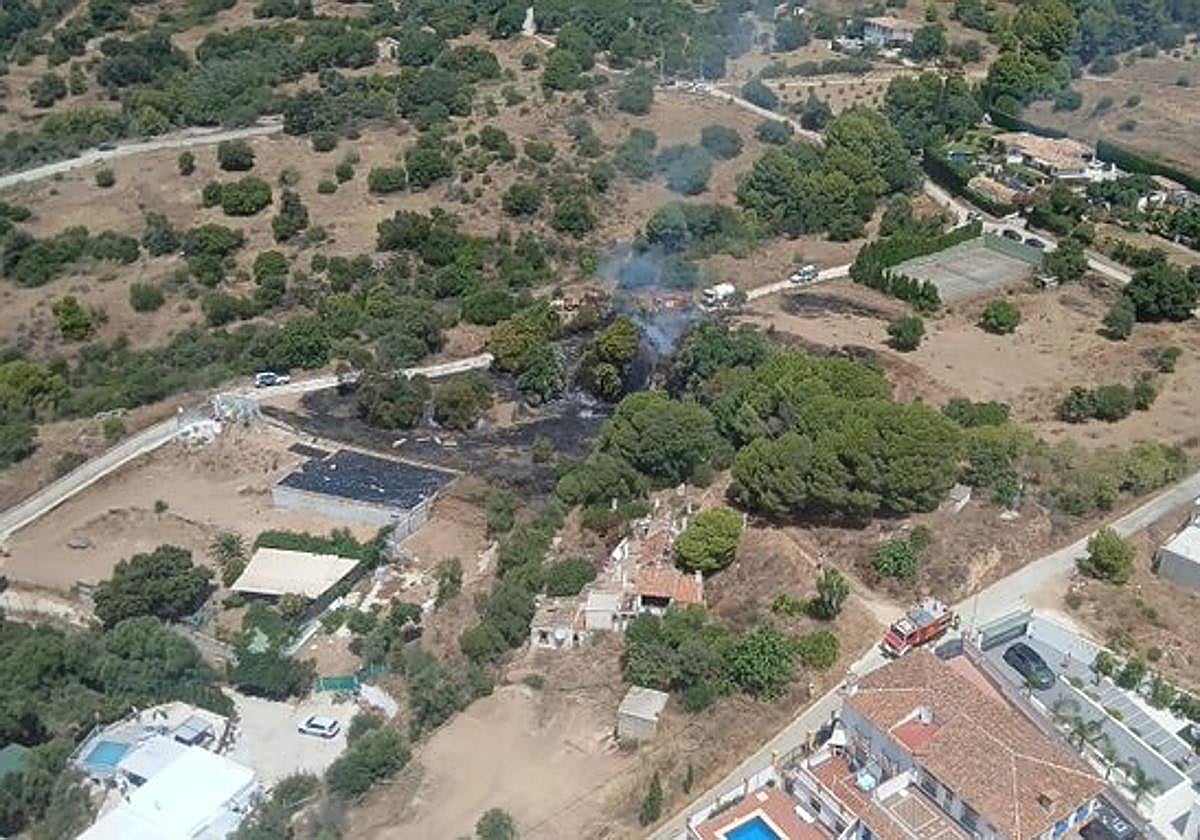 Controlado un incendio forestal en Mijas declarado esta mañana