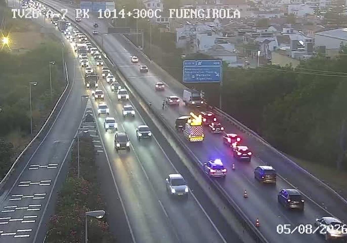 Imagen del siniestro desde las cámaras de la DGT.