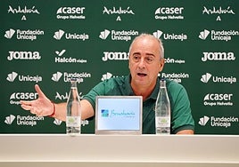 Txus Vidorreta, durante la rueda de prensa que ofreció este viernes.