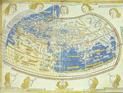 Imagen de archivo del mapamundi de Ptolomeo.
