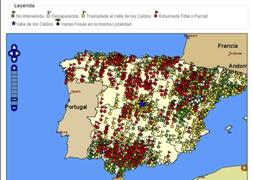 El primer mapa de fosas comunes recoge 2.200 localizaciones